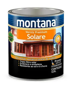 Verniz Premium Sintético Brilhante Solare Mogno Montana Verniz Premium Sintético Brilhante Solare Mogno 0,9L Montana