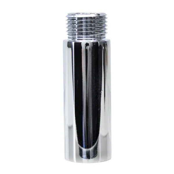 Prolongador Longo Macho Fêmea Roscável Latão Cromado 60mm 1/2" Furkin