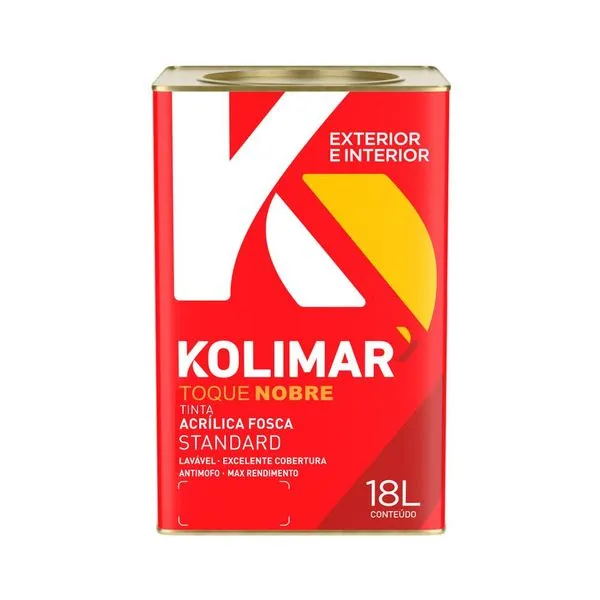 Tinta Standard Acrílica Fosco 18L Kolimar Tinta Standard Acrílica Fosco Marfim 18L Kolimar