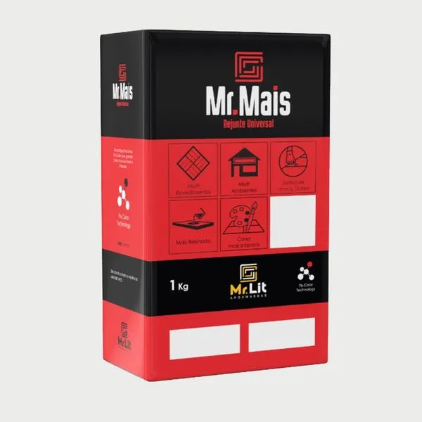 Rejunte Universal Multiresinado 1kg Mr. Lit Rejunte Universal Multiresinado Cinza Claro 1kg Mr. Lit