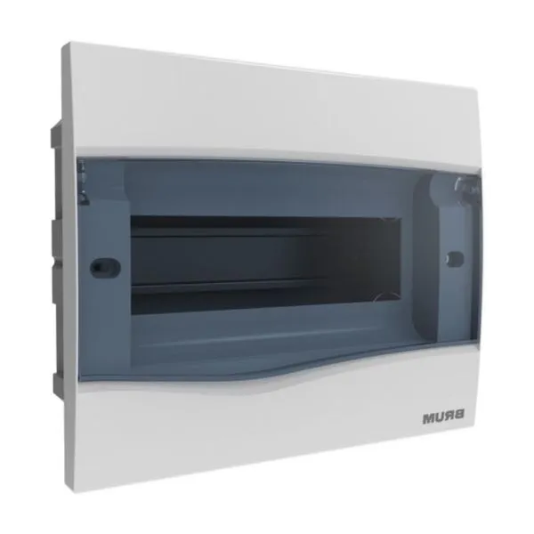 Quadro Distribuição Embutir 8/12 Disjuntores sem Barramento Brum Quadro PVC Disjuntor Embutir sem Barramento para 12 Disjuntores Fumê