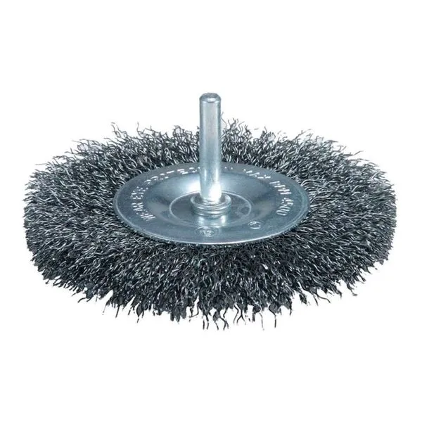 Escova de Aço Tipo Roda com Haste 6mm Makita Escova de Aço Tipo Roda 75mm com Haste 6mm Makita