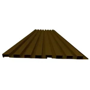 Painel Ripado PVC Bariri Painel Ripado PVC Marrom 15cmx2,70m