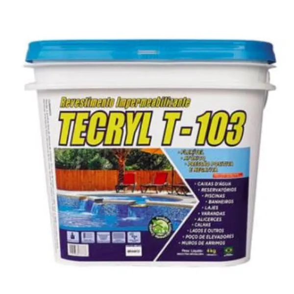 Manta Líquida Acrílica Impermeabilizante T103 Branca Tecryl Manta Líquida Acrílica Impermeabilizante T103 Branca 4Kg Tecryl