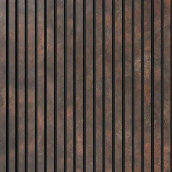 Painel Ripado EVA Autocolante Urban Meu Rodapé Painel Ripado EVA Autocolante Urban Corten 10cmx2,5m