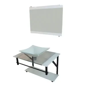 Kit Banheiro Vidro Cuba e Bancada GO 60AP Vmex Kit Banheiro Vidro Cuba e Bancada GO 60AP Branco 52,5cm