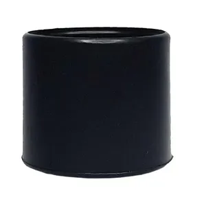 Ponteira Redonda PVC para Móveis Preta Peg Fixe Ponteira Redonda para Móveis 1/2" 12,7mm PVC Preta 08 Peças