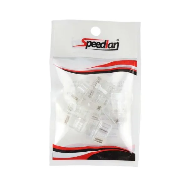 Conector RJ45 CAT5E com 10 peças Dualcomp Conector RJ45 Cat 5E 8P8C 50u com 10 peças