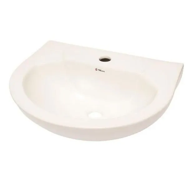 Lavatório para Coluna Louça Gardênia 47x39cm Marilouças Lavatório Louça para Coluna Gardênia 47x39cm Bege
