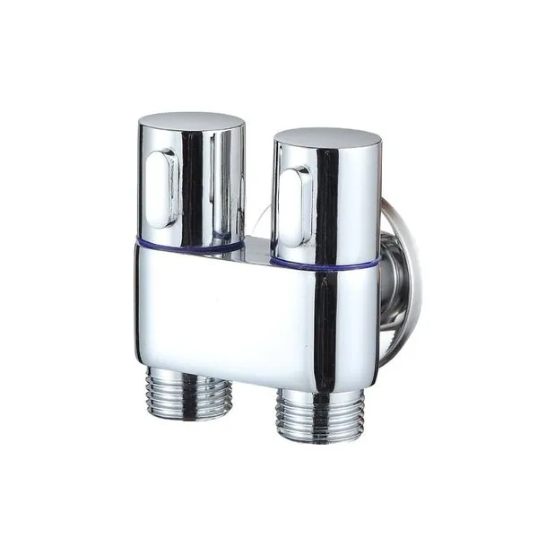 Adaptador Ducha Higiênica com 2 Registros 1/2" Cromado com Suporte