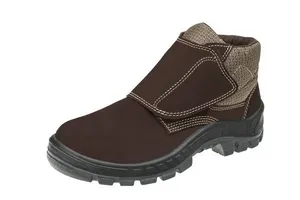 Bota Nobuck Velcro Marrom Cano Médio Bico Plástico Marluvas Bota Nobuck Velcro Marrom Bico Plástico Ca43273 N42 Marluvas