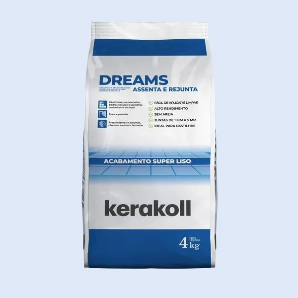 Rejunte Resinado Dreams Assenta e Rejunta 4kg Kerakoll Rejunte Resinado Dreams Céu 4kg Kerakoll