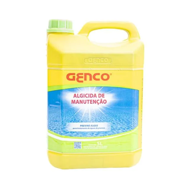 Algicida Manutenção Piscina Genco Algicida Manutenção Frasco 5L Piscina Genco
