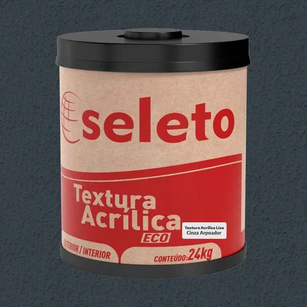 Textura Acrílica Lisa 24Kg Seleto Textura Acrílica Lisa Cinza Apoador 24Kg Seleto