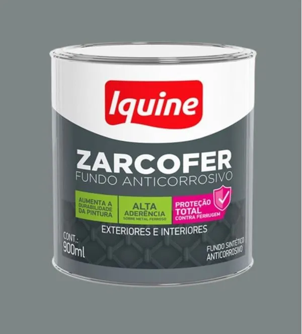 Fundo Anticorrosivo Zarcofer Cinza Iquine Fundo Anticorrosivo Zarcofer Cinza 0,9L Iquine