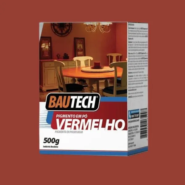 Corante em Pó Colorset 500g Bautech Corante em Pó Colorset Vermelho 500g Bautech