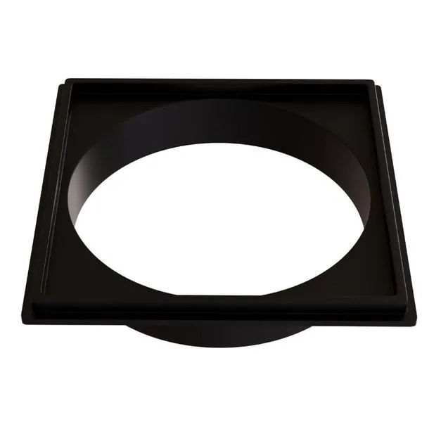 Porta Grelha Quadrada para Grelha Redonda PVC DN100 Estrela Porta Grelha Quadrado para Grelha Redonda PVC Preto DN100 Estrela