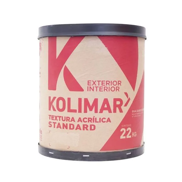 Textura Acrílica Rústica 22Kg Kolimar Textura Rústica Marfim 22Kg Kolimar