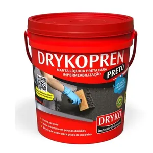 Membrana Asfáltica Líquida Drykopren Preto Dryko MEMBRANA ASFALTICA LIQ DRYKOPREN PT 18L COZ E BANHEIROS
