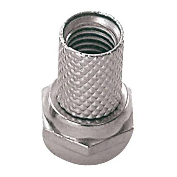 Conector Metálico com Rosca RG59U Niquelado Interneed Conector Metálico com Rosca RG59U Niquelado 30 Peças