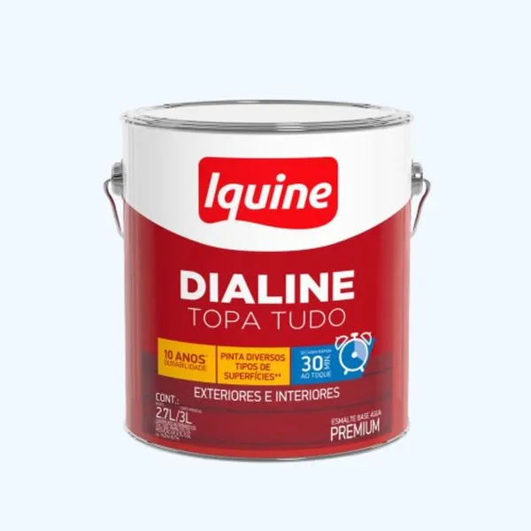 Esmalte Premium Base Água Acetinado Dialine 3L Esmalte Premium Base Água Acetinado Dialine Branco 3L