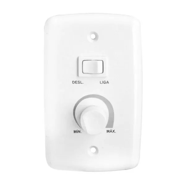 Controle Ventilador Oscilante de Parede Embutir Rima Controle Ventilador Oscilante de Parede Branco Embutir