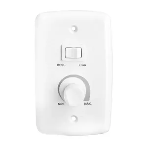 Controle Ventilador Oscilante de Parede Embutir Rima Controle Ventilador Oscilante de Parede Branco Embutir