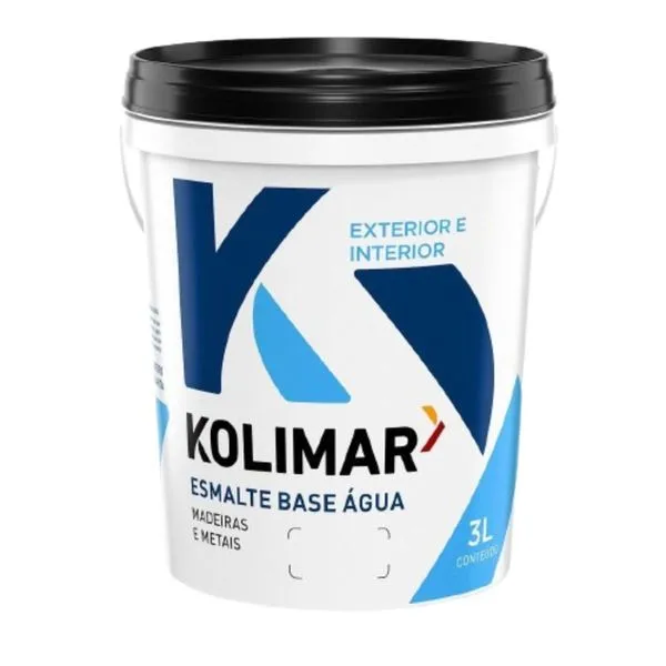 Esmalte Premium Base Água Fosco 3L Kolimar Esmalte Premium Base Água Fosco Branco 3L Kolimar