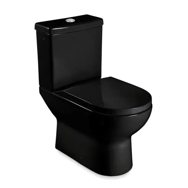 Kit Vaso Sanitário com Caixa Acoplada Vesúvio 3/6L Quadrado Icasa Kit Vaso Sanitário com Caixa Acoplada Vesúvio 3/6L Preto Icasa