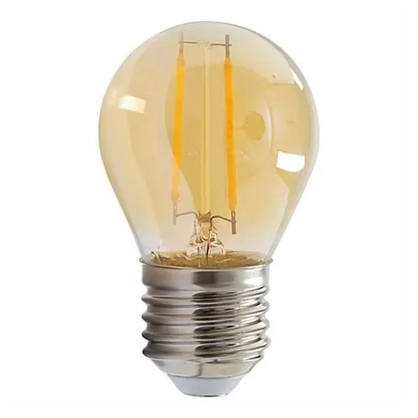 Lâmpada LED Filamento Bolinha G45 2W E27 Luz Âmbar Kian Lâmpada de LED Filamento Bolinha G45 2W E27 180 Lúmens Luz Âmbar