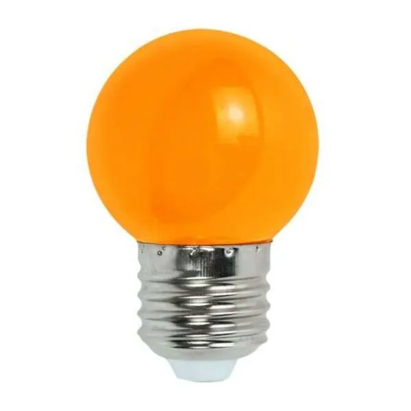 Lâmpada LED Bolinha Color Bulbo G45 1-3W Bivolt Kian Lâmpada de LED Bolinha Color Bulbo G45 1W e 3W E27 Luz Laranja