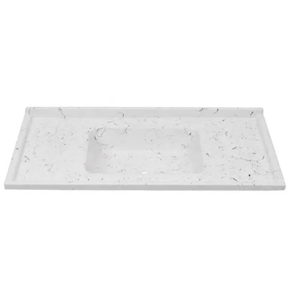 Pia para Cozinha Sintética Pop 100x50cm Corso Pia para Cozinha Sintética Pop 100x50cm Branco com Cuba Central