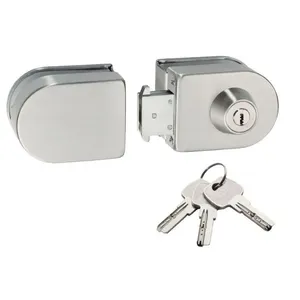 Fechadura de Pressão Porta de Vidro Correr Multiponto Inox Soprano Fechadura de Pressão Porta de Vidro Correr Multiponto Inox Escovado