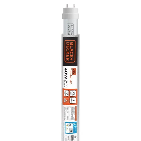 Lâmpada LED Tubular T8 G13 40W Bivolt Black&Decker Lâmpada de LED Tubular HO Black&Decker 40W G13 3800 Lúmens Luz Branca