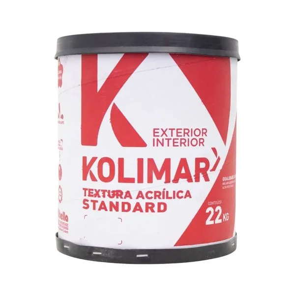 Textura Acrílica Lisa 22Kg Kolimar Textura Lisa Branco Neve 22Kg Kolimar