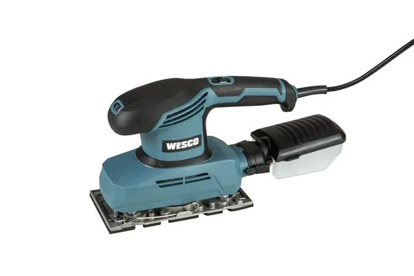 Lixadeira Orbital 240W com Coletor de Pó + 3 Lixas WS4168 Wesco Lixadeira Orbital 240W 1/3 de Folha de lixa WS4168 220V Wesco