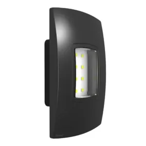 Luminária de Emergência LED Balizador Preto 1W 100 Bivolt Avant Luminária de Emergência Balizador Preto LED 1W Luz Branca 100 lúmens