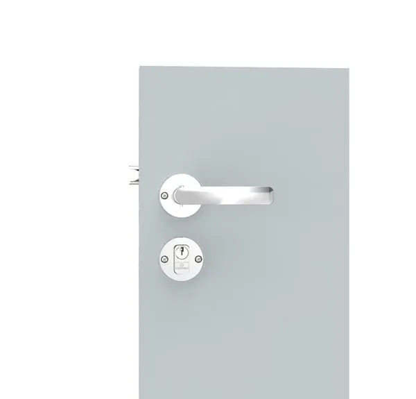 Fechadura Externa Pali Reta Roseta Redonda 40mm Cromada ROS23 Soprano Fechadura Externa Pali Reta Roseta Redonda 40MM Cromada ROS23