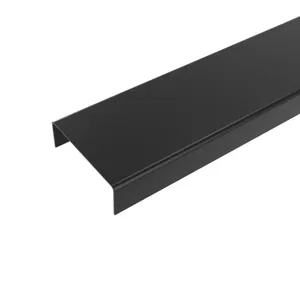 Perfil T Testeira para Portas Fit Eucatex Perfil Testeira para Portas Preto Liso Fit 211cm