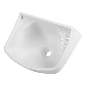 Lavatório Suspenso Plástico LV0 Branco 36x26cm Astra Lavatório Plástico Suspenso LV0 36x26cm 4,8L Branco