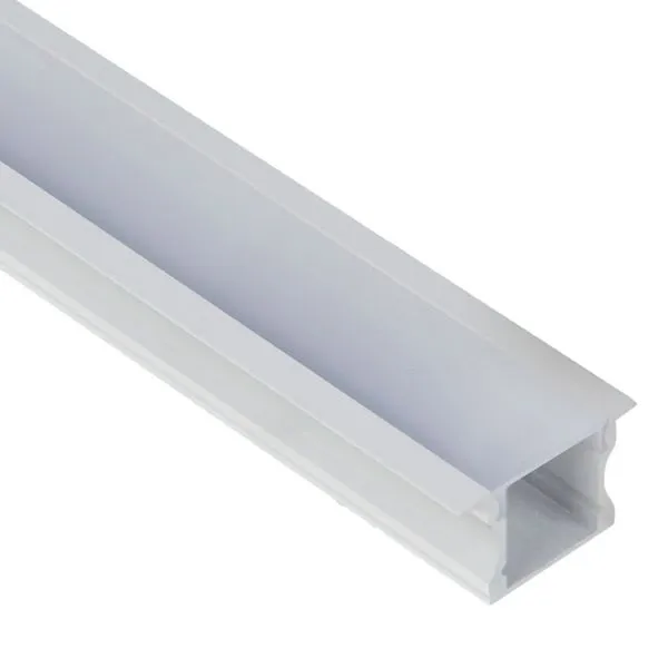 Perfil de Embutir 24mm em Alumínio Fita de LED com 2 Metros Itamonte Perfil de Embutir 24x15mm em Alumínio Branco com 2 Metros