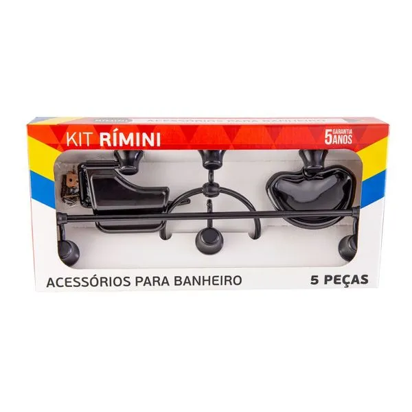 Kit Acessórios para Colar ABS Rimini com 5 Peças Aquaplas Kit Acessórios para Fixar ABS Rimini com 5 peças Preto