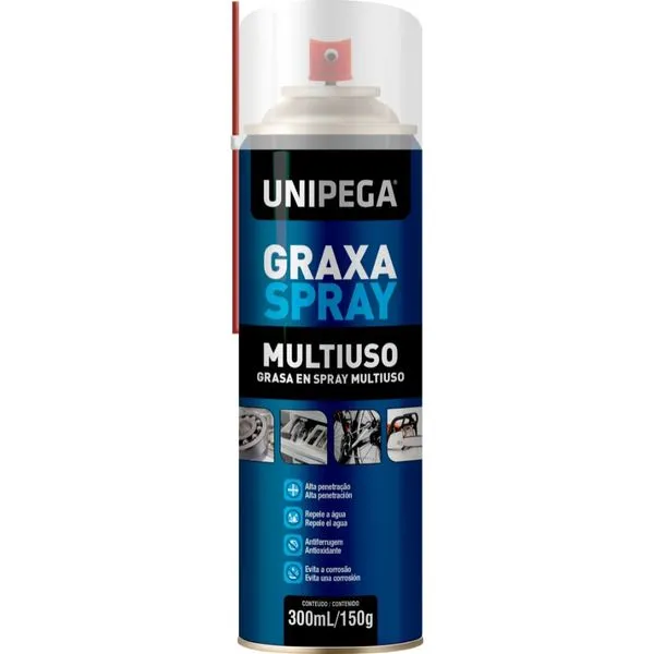 Graxa Spray Lata 300ml/ 150g Unipega Graxa Spray Lata 300ml/150g Unipega