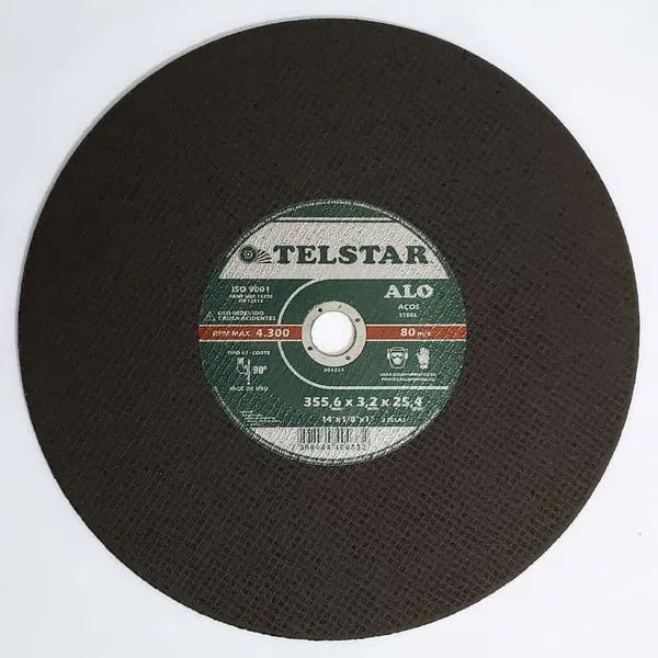 Disco de Corte para Aço 2 Telas ALO Telstar Disco de Corte para Aço 14" 355,6x3,2x25,4mm 2 Telas ALO Telstar