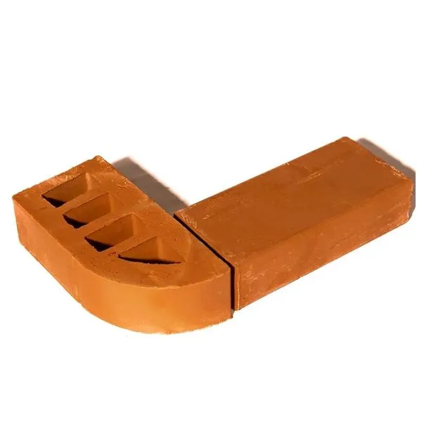 Tijolo Cerâmico Canto Maciço Vermelho 9x19x5,3cm Marajó