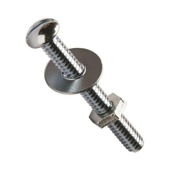 Parafuso Rosca Máquina Cabeça Redonda Fenda Fixdura Parafuso Rosca Máquina Cabeça Redonda Fenda 3/16"x1.1/4" 4 Peças