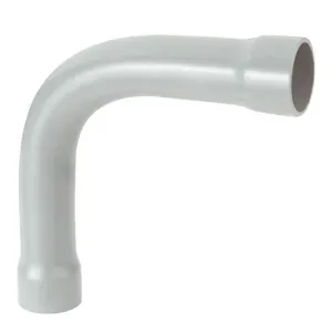 Curva 90º PVC Normal com Bolsa de PVC TAF Curva 90° Normal com Bolsa PVC 1" Cinza TAF