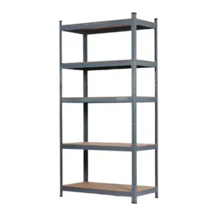 Estante de Aço Galvanizado 196x120x50cm 1500kg 5 Prateleiras MDF Kian Estante de Aço Galvanizado 199x120x50CM 1000Kg 5 Prateleiras MDF