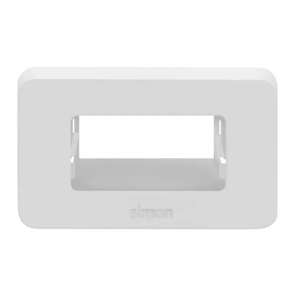 Placa 1 Posto com Suporte para Móveis Simon 20 Placa 1 Posto com Suporte para Móveis Branca Simon 20