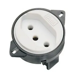 Tomada para Piso 2P+T 20A Redonda B.Lux Tomada para Piso 2P+T 20A/250V Branca Redonda
